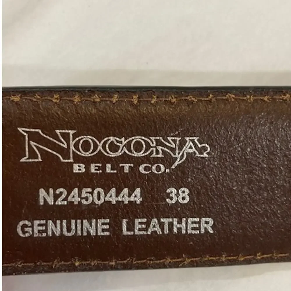Nocona Belt Co., men's leather, distressed brown basic belt.